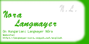 nora langmayer business card